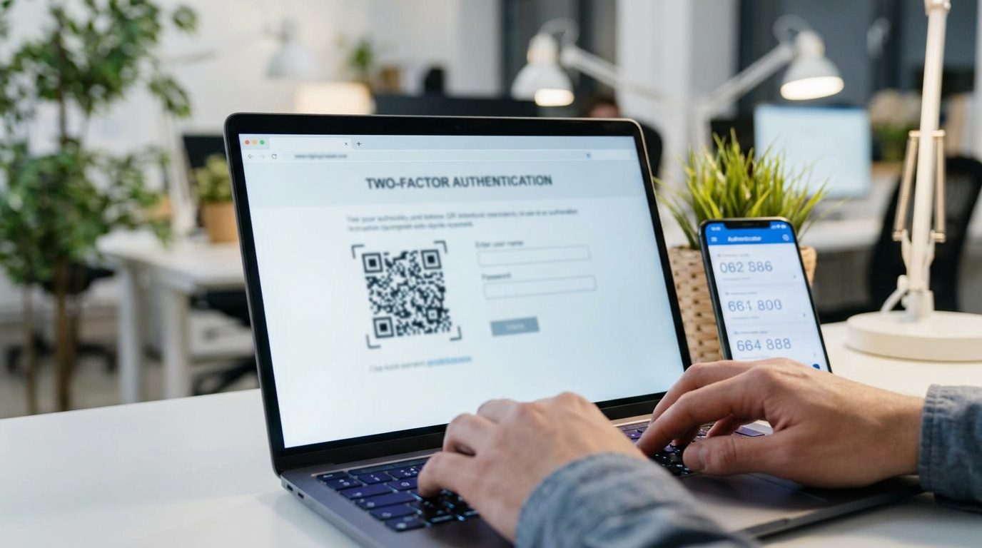 Laptop with two-factor authentication